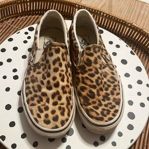 Cheetah slip on Vans